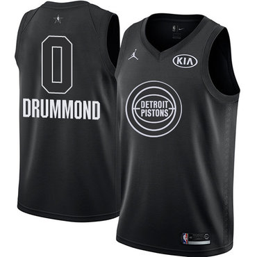 Nike Pistons #0 Andre Drummond Black NBA Jordan Swingman 2018 All-Star Game Jersey