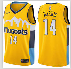 Nike Denver Nuggets  #14 Gary Harris Yellow NBA Swingman Statement Edition Jersey