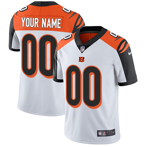 Men's Nike Cincinnati Bengals White Customized Vapor Untouchable Player Limited Jersey