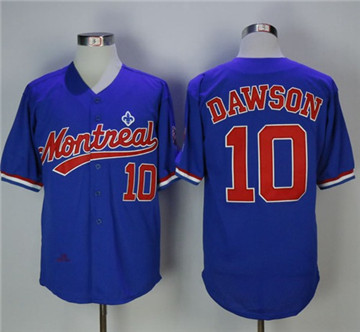 BP Expos #10 Andre Dawson Blue Throwback Stitched MLB Jersey