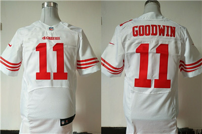 Nike San Francisco 49ers #11 Marquise Goodwin White Men's Stitched NFL Elite Jersey