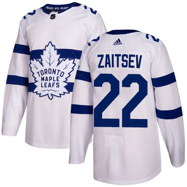 Adidas Toronto Maple Leafs #22 Nikita Zaitsev White Authentic 2018 Stadium Series Stitched NHL Jersey