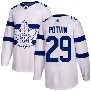 Adidas Toronto Maple Leafs #29 Felix Potvin White Authentic 2018 Stadium Series Stitched NHL Jersey