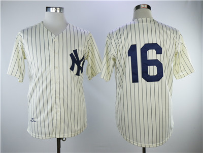 1939 New York Yankees #16 Cream Throwback Stitched MLB Jersey