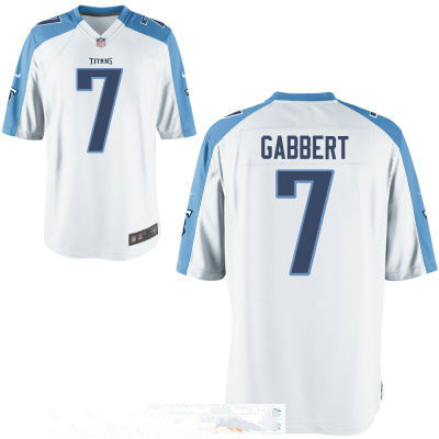 Men's Tennessee Titans #7 Blaine Gabbert White Road Stitched NFL Nike Game Jersey