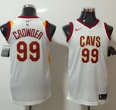 Nike Cleveland Cavaliers #99 Jae Crowder White NBA Swingman Association Edition Jersey