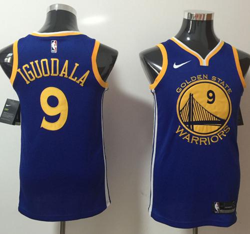 Nike Golden State Warriors #9 Andre Iguodala Blue NBA Swingman Icon Edition Jersey