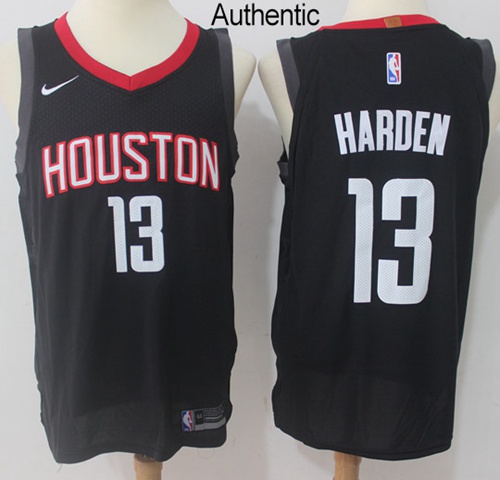 Nike Houston Rockets #13 James Harden Black NBA Authentic Statement Edition Jersey