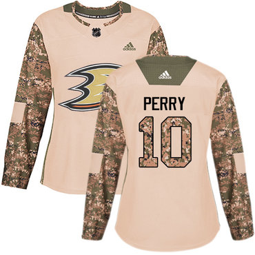 Adidas Anaheim Ducks #10 Corey Perry Camo Authentic 2017 Veterans Day Women's Stitched NHL Jersey