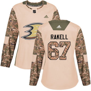 Adidas Anaheim Ducks #67 Rickard Rakell Camo Authentic 2017 Veterans Day Women's Stitched NHL Jersey