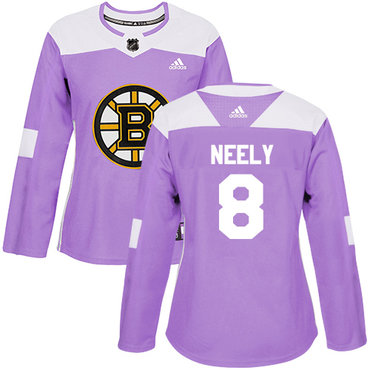 Adidas Boston Bruins #8 Cam Neely Purple Authentic Fights Cancer Women's Stitched NHL Jersey