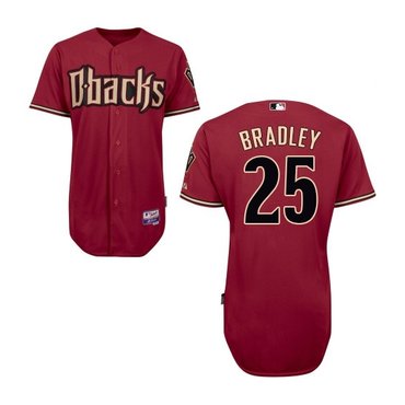 Arizona Diamondbacks #25 Archie Bradley Official Red Authentic Men's Majestic Alternate Cool Base Jersey