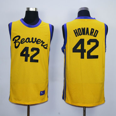 Teen Wolf Beavers 42 Goward Gold Basketball Jersey