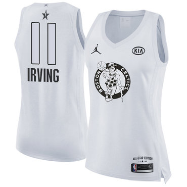 Nike Boston Celtics #11 Kyrie Irving White Women's NBA Jordan Swingman 2018 All-Star Game Jersey