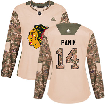 Adidas Chicago Blackhawks #14 Richard Panik Camo Authentic 2017 Veterans Day Women's Stitched NHL Jersey