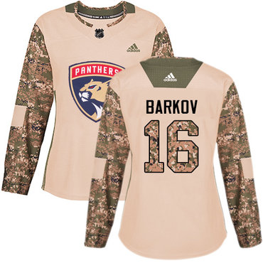 Adidas Florida Panthers #16 Aleksander Barkov Camo Authentic 2017 Veterans Day Women's Stitched NHL Jersey