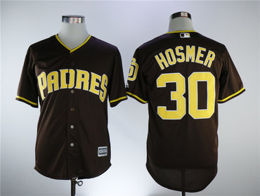 San Diego Padres #30 Eric Hosmer Brown Cool Base Stitched Men MLB Jersey