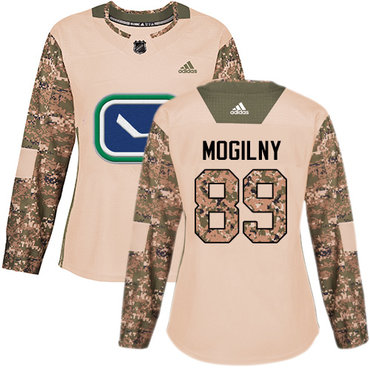 Adidas Vancouver Canucks #89 Alexander Mogilny Camo Authentic 2017 Veterans Day Women's Stitched NHL Jersey