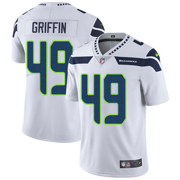 Nike Seattle Seahawks #49 Shaquem Griffin White Men's Stitched NFL Vapor Untouchable Limited Jersey