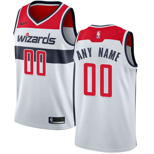 Men's Nike Washington Wizards Customized Swingman White Home NBA  Association Edition Jersey