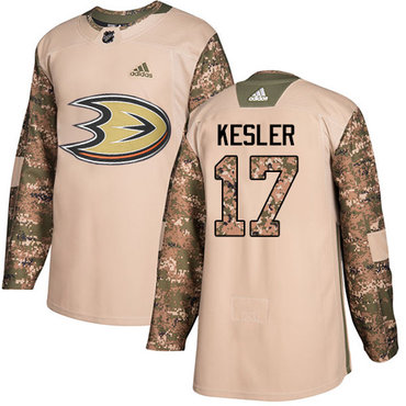 Adidas Ducks #17 Ryan Kesler Camo Authentic 2017 Veterans Day Youth Stitched NHL Jersey