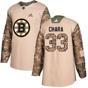 Adidas Bruins #33 Zdeno Chara Camo Authentic 2017 Veterans Day Youth Stitched NHL Jersey