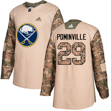 Adidas Sabres #29 Jason Pominville Camo Authentic 2017 Veterans Day Youth Stitched NHL Jersey