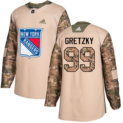 Adidas Detroit Rangers #99 Wayne Gretzky Camo Authentic 2017 Veterans Day Stitched Youth NHL Jersey