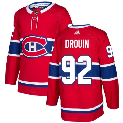 Adidas Montreal Canadiens #92 Jonathan Drouin Red Home Authentic Stitched Youth NHL Jersey