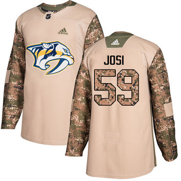 Adidas Nashville Predators #59 Roman Josi Camo Authentic 2017 Veterans Day Stitched Youth NHL Jersey