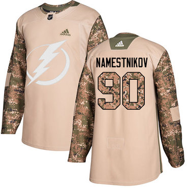 Adidas Tampa Bay Lightning #90 Vladislav Namestnikov Camo Authentic 2017 Veterans Day Stitched Youth NHL Jersey