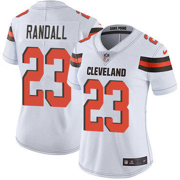 Nike Browns #23 Damarious Randall White Women's Stitched NFL Vapor Untouchable Limited Jersey