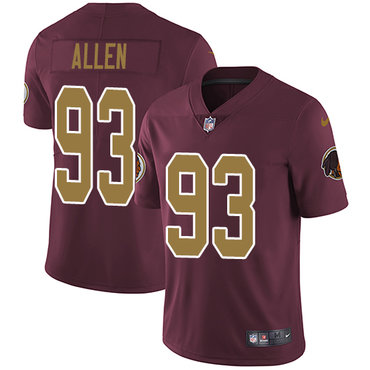 Nike Washington Redskins #93 Jonathan Allen Burgundy Red Alternate Men's Stitched NFL Vapor Untouchable Limited Jersey