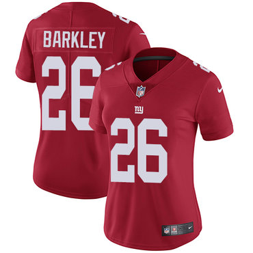 Nike Giants #26 Saquon Barkley Red Alternate Women's Stitched NFL Vapor Untouchable Limited Jersey