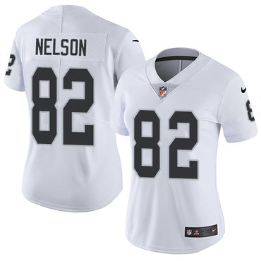 Nike Raiders #82 Jordy Nelson White Women's Stitched NFL Vapor Untouchable Limited Jersey