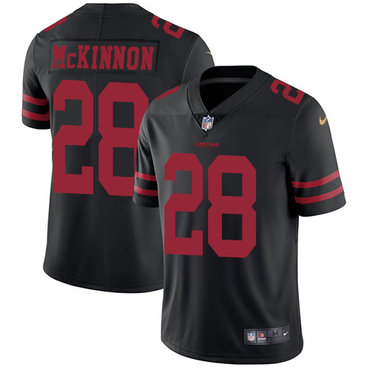 Nike 49ers #28 Jerick McKinnon Black Alternate Youth Stitched NFL Vapor Untouchable Limited Jersey