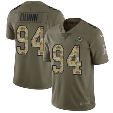 Nike Dolphins #94 Robert Quinn Olive Camo Youth Stitched NFL Limited 2017 Salute to Service Jersey