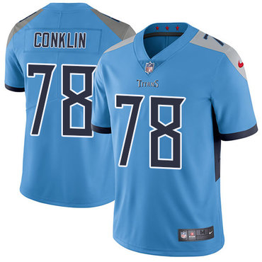 Nike Titans #78 Jack Conklin Light Blue Team Color Youth Stitched NFL Vapor Untouchable Limited Jersey