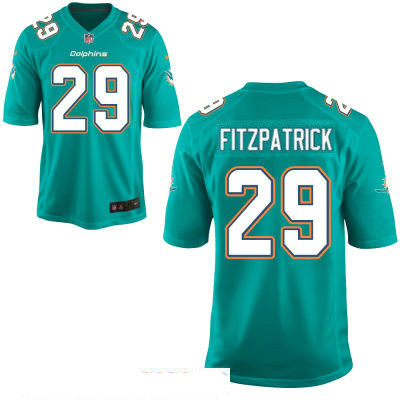 Men's Miami Dolphins #29 Minkah Fitzpatrick Green Team Color Stitched NFL Nike Game Jersey