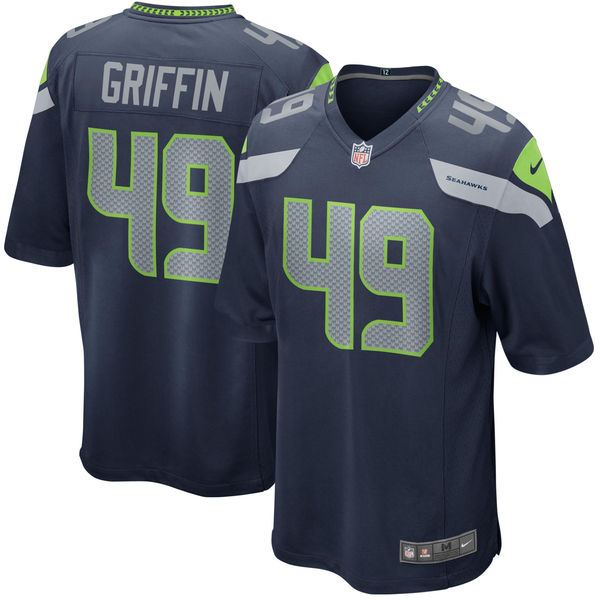 Nike Seattle Seahawks #49 Shaquem Griffin Navy 2018 NFL Draft Pick Elite Jersey