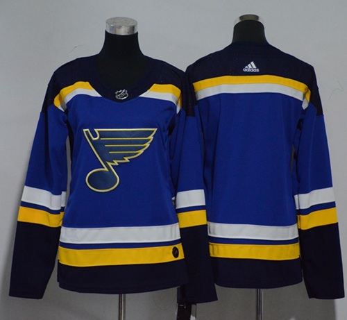 Adidas St.Louis Blues Blank Blue Home Authentic Women's Stitched NHL Jersey