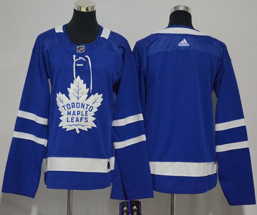 Adidas Toronto Maple Leafs Blank Blue Home Authentic Women's Stitched NHL Jersey