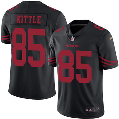 Nike 49ers #85 George Kittle Black Men's Stitched NFL Limited Rush Jersey