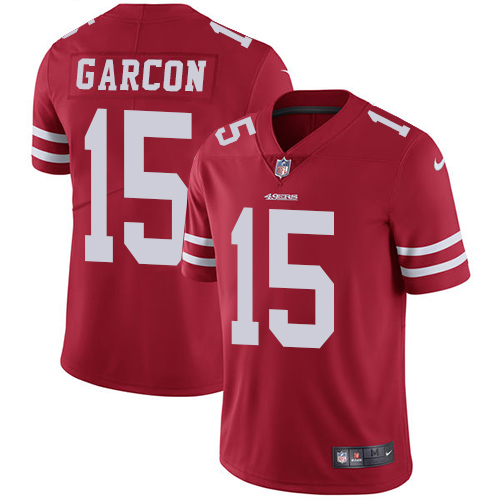 Nike 49ers #15 Pierre Garcon Red Team Color Men's Stitched NFL Vapor Untouchable Limited Jersey