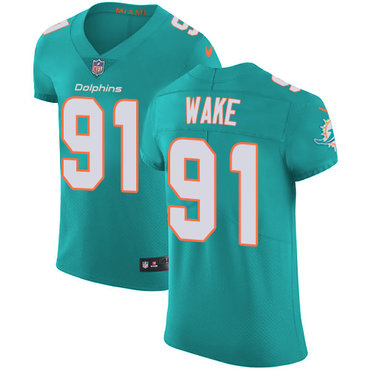 Nike Miami Dolphins #91 Cameron Wake Aqua Green Team Color Men's Stitched NFL Vapor Untouchable Elite Jersey