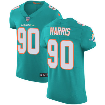 Nike Miami Dolphins #90 Charles Harris Aqua Green Team Color Men's Stitched NFL Vapor Untouchable Elite Jersey