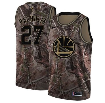 Nike Golden State Warriors #27 Zaza Pachulia Camo NBA Swingman Realtree Collection Jersey