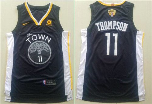 Nike Golden State Warriors #11 Klay Thompson Black City Edition 2018 NBA Finals Nike Swingman Jersey