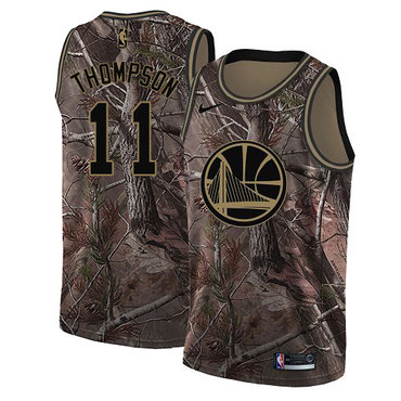 Nike Golden State Warriors #11 Klay Thompson Camo NBA Swingman Realtree Collection Jersey