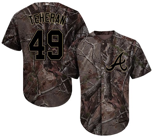 Atlanta Braves #49 Julio Teheran Camo Realtree Collection Cool Base Stitched MLB Jersey